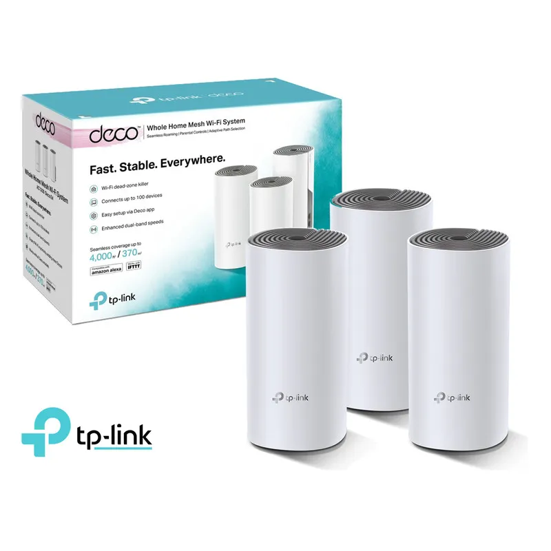 TP-Link Deco E4(3-pack) AC1200 Whole Home Mesh Wi-Fi System